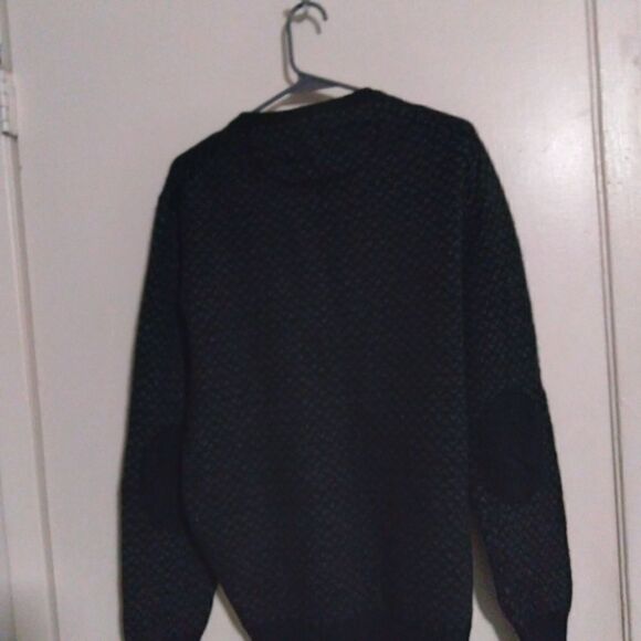 Frederik Anderson Copenhaguen Gray Elbow Patched Pullover Sweater Size Large - Picture 2 of 8
